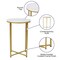 Flash Furniture Hampstead Collection Coffee and End Table Set - White Marbled Laminate Top & Brushed Gold Crisscross Frame, 3 Piece Table Set NAN-CEK-1787-MRBL-GG - alternate 8